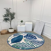 의자밑 원형 러그 빈티지 사계절 극세사 먼지없는 물세탁 피팅룸