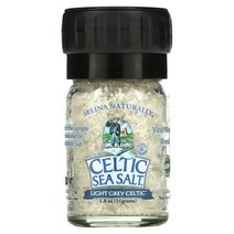 Celtic Sea Salt 라이트 그레이 켈트 필수 미네랄 혼합물 미니 소금 그라인더 51g(1.8oz) 3팩