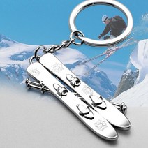 1 pcs 금속 겨울 스노우 게임 썰매 보드 키 체인 스노우 보드 키 펜던트 스노우 스포츠 애호가 기념품 키 홀더 쥬얼리 액세서리, 스키 보드