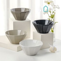 몬즈 기비 도자기 면기 4p 라면그릇 덮밥그릇, 기와2p, 진주2p