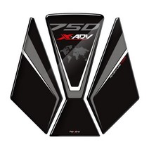 스쿠터 연료 탱크 패드 보호 스티커 3D 수지 혼다 XADV Xadv 750 용 스크래치 데칼 케이스 방지, Gray