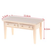 음식모형제작 미니어처 DIY 1pc 1:12 인형 집 나무 책상 테이블 모델 가구 완구 크리스마스 선물, 08 as pic