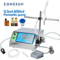 분말충진기 자동계량기 원두소분기 커피원두 ZONESUN 연동 펌프 병 물 필러 주스 음료 오일 향수용 반자동 액체 바이알 충전 기계, 중국, 단일 노즐, 유럽 연합