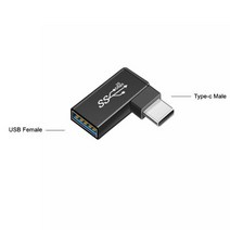 90 도 USB C 암-USB 3.0 수 어댑터 양면 5Gbps GEN 1 A 3.1 커넥터, [02] U3-B93, 02 U3-B93