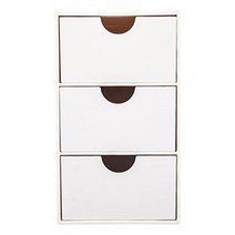 더자카 반달 3단컬러 미니서랍장, Y345ZHSM056