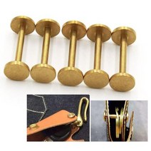 DIY 인테리어 20mm 순수 구리 평면 금속 단단한 나사 네일 리벳 수하물 가죽 의류/벨트 벨트 수제 키 케이스 액세서리, Shank Length 20mm, Shank Length 20mm