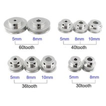 타이밍 풀리 벨트 V벨트 GT2 30 36 40 48 60 톱니 2GT 휠 부품 알루미늄 기어 너비 6mm 10mm 3D 프린터 보어 5mm 8mm, 12 48T W6 B5, 12 48T W6 B5
