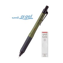 유니 알파겔 스위치 샤프 0.5mm + 유니 샤프심, 알파겔 스위치 다크올리브+유니 샤프심 0.5 B