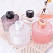 [캔들이케아] 120ml 심플 원형 디퓨저용기(캡포함), 불투명/실버캡