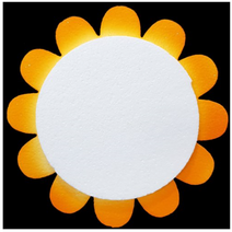 (디머스) 교실 게시판 환경 구성 꾸미기 폼아트 스치로폼 모양판 국화판 주황(대)