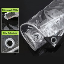방수포 천막 두꺼운 야외 투명 정원 퍼골라 식물 창고 보호 레인 커버, 71.0.55mm Common Eyelet - 2.8x