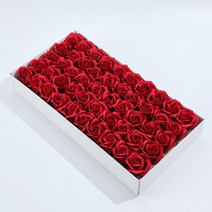 YAPOGI 비누꽃 도매 3겹 비누꽃 장미 50p, 로즈레드*2