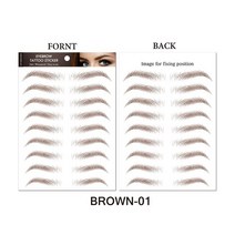 O.TW O.O 눈썹 스티커 4D 헤어 메이크업 방수 지속적인 영양 문신, 한개옵션1, 08 BROWN 01