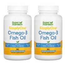 (아이허브) 2개X Super Nutrition 오메가3 피쉬오일 1000mg 90피쉬소프트젤 빠른직구