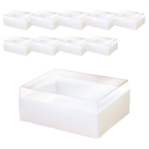 이홈베이킹 윗투명 마카롱상자 10.3 x 13.5 x 4.1 cm, 로얄아이보리, 20개