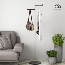 대리석 양방향 스탠드 옷걸이 옷가게 ㄱ자행거 기역자행거, 양방향형 블랙