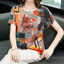 뉴타임즈 여자 티셔츠 라운드 반팔 루즈핏 아이스 NO205Z