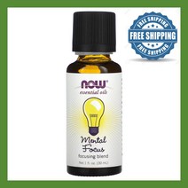 나우푸드 에쎈셜오일 멘탈포커스 30ml 레몬오일 페퍼민트 윈터그린 바질 로즈마리 그레이프푸르트