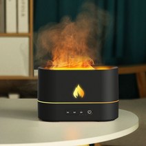 뉴 웰닷 아로마 디퓨저 가습기 불멍 모닥불 초음파 가습기 탁상용 캠핑용 편리 선물, 블랙101