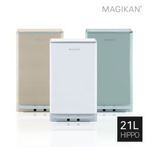 매직캔 히포 듀얼오픈 휴지통 21리터, 상세설명 참조, MH250SG(세이지)