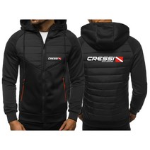 방수 후드 티 점퍼 스쿠버 다이빙 Cressi 로고 프린트 푸퍼 자켓 남성용 따뜻한 코튼 패딩 코트 두꺼운 패치 워크 상의 2022 년 신제품