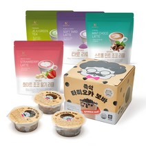 [네이쳐티]버블티 만들기 세트(라떼음료파우더280g(4종)+타피오카 컵펄 60gx12개입)_그린티파우더280g/타로파우더280g/민트초코파우더280g/화이트초코딸기파우더280g, 화이트초코딸기280g + 타피오카컵펄 12개입