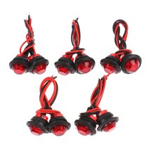 12V 라운드 해양 보트 LED 캐빈 데크 예의 빛 스턴 상향성 조명 부품 액세서리 도구 10 개, [01] BL