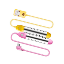 돼지꼬리히터 튜브 히터봉 조절기 조절 온열스틱 목욕, 자동 전원 차단 2500W 핑크 라이트
