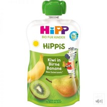 독일 Hipp squeezes kiwi pear banana 힙 스퀴즈 키위 배 바나나 이유식 100g 6개