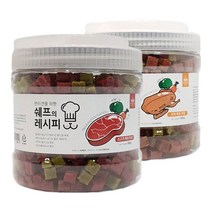 부드럽고 말랑한 강아지 큐브 간식 대용량(800g) 1+1 / 락토바실러스 유산균(루테리)이 함유된 강아지 트릿 간식 대용량, 소고기+오리