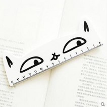 건축 제도 용품 1pcs 한국 만화 고양이 눈금자 크리 에이 티브 나무 귀여운 제도 선물 패션 Kawaii 학교 편, 01 WHITE