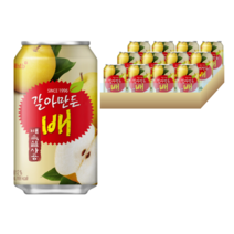 해태 갈아만든 배 340ml x 12캔 숙취해소음료 갈배, 12개