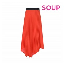 숲 SOUP 언발란스 컷 아웃 플리티드 롱 스커트(SV5SR01)