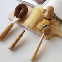 신혼부부선물 주방청소 우드 세척솔4종 탄냄비설거지 렌지후드청소 타일청소솔 감자세척솔 가스렌지청소, 미니솔