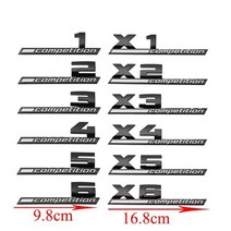 자동차 엠블럼 3D M 경쟁 스티커 ABS 배지 스타일링 로고 X1 X2 X3 X4 X5 X6 M1 M2 M3 M4 M5 M6 E39 E46 E90 E60 F10 F30, 21.매트 블랙 - 대회 124mm