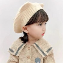 백백이나라 유아동 고양아 니트 베레모