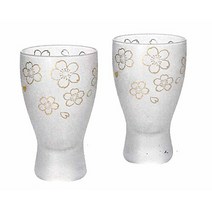 아델리아 니혼슈 글라스 페어 세트 벚꽃 100ml (프리미엄 일본 테이스트/술 글라스) アデリア 日本酒グラス ペアセット 桜 100ml (プレミアムニッポンテイスト/酒グラス) 日本製