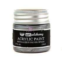 공예몰 Finnabair Art Alchemy Acrylic Paint 1.7oz(50ml) 아크릴 메탈릭 물감, 8 Silver Spoon