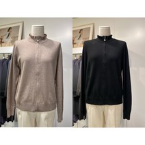 올리비아로렌 프릴넥 니트 집업 가디건 VOCBCXWA486 NC중앙로