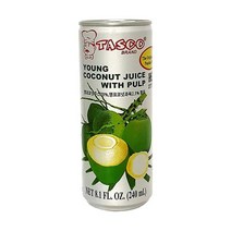 월월중국식품 태국 타스코 코코넛 주스 야자음료 240ml, 6개
