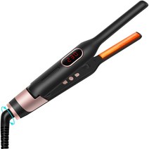 HYHSZ 헤어 스트레이트너 세라믹 스트레이트 모든 모발에 적합한 스트레이트닝 및 컬링 LCD 디스플레이 온도 조절 가능 휴대용, 검은색