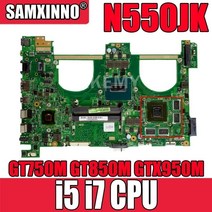 N550JK ASUS N550 N550JV N550JX 노트북 마더 보드 I5 I7 CPU GT750M 850M X950M 비디오 메모리 메인 100%, GTX950-V4G I7-4th HQ