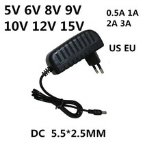 범용 전원 어댑터 공급 충전기 AC 110-240V DC 5V 6V 8V 9V 10V 12V 0.5A 1A 2A 3A LED 조명 스트립용 Eu, 02 EU_06 12V_04 3A
