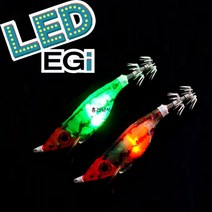 씨타임 LED 발광 전자에기 쭈꾸미 문어 갑오징어 에기, 옥수수, LED3컬러, 1개