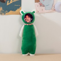 사진 포토 대형 빅사이즈 바디필로우 긴 롱 인형 쿠션 주문 제작 아이돌굿즈 안고자는 베개 침실 침대, L.아기(그린)높이 65cm