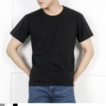 도매찜 남성 봄 가을 오버핏 반팔 면 라운드 넥 기본 티셔츠