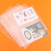 인생네컷앨범 6공 A5 포카 바인더 다이어리 속지 10매 3종, 4칸10매