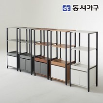 동서가구 네오 라타 블랙 철제 양문수납 오픈형 슬라이딩 선반 1200 렌지대 NEO786, 화이트