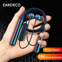 블루투스무선이어폰 음질좋은무선이어폰 eardeco 100 시간 내구성 블루투스 헤드폰, 레드 업그레이드