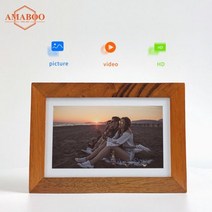 디지털 LCD 스크린간판 상업용 유형 c에 있는 7 인치 IPS 광고 Signage LCD 스크린 스피커 운영하는 건전지, 01 brown_04 AU 플러그